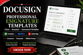 create docusign and pandadoc esignature templates and automated workflows