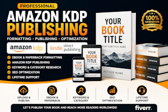 publish your book on amazon KDP, format ebook and paperback