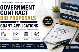 professional government contract bid proposals and grant application