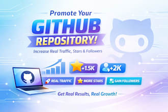 promote your github repository to increase real traffic stars and followers