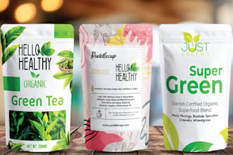 do packaging, label design, product labels, and pouch bag