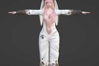 create a custom nsfw vrchat character,fursona avatar, nsf vtuber character model