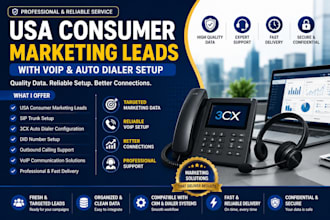provide USA consumer leads with voip and auto dialer setup
