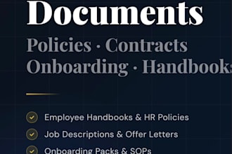 create professional HR policies, documents and employee handbooks