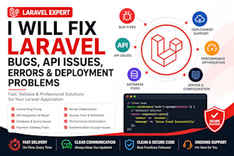 fix laravel bugs, API issues, errors, and deployment problems