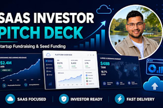 saas investor pitch deck design for startup fundraising and seed funding