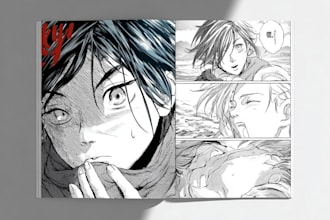 create dynamic comic book pages and cinematic cover