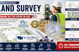 land survey topography land surveyor draw survey plan site plan grading permit