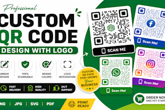 design professional qr code with logo for business and marketing