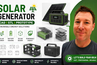 solar generator cad battery housing stl renewable energy prototype 3d
