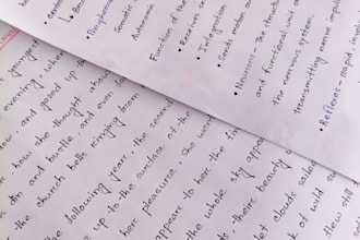 neatly handwrite your notes, letters and documents