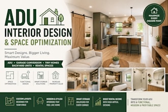 adu interior design space optimization garage conversion layouts small space