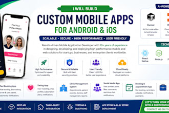 custom mobile app in IOS and android