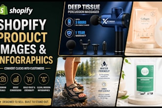 design shopify catalog images and product infographics