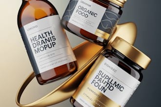 design outstanding food, beverage, skincare label designs and supplement labels