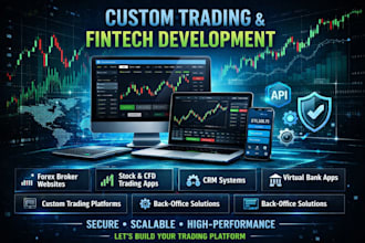 create secure trading apps, broker websites, CRM, and virtual bank systems