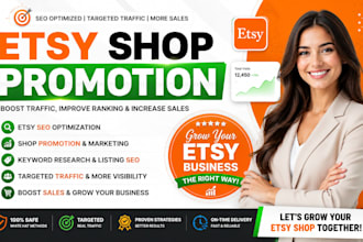 do etsy shop promotion etsy SEO boost etsy sales and traffic