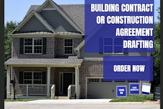 write commercial building contract, construction agreement drafting