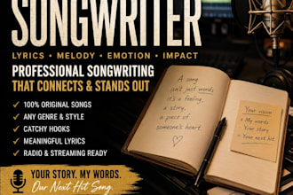 be your music ghostwriter songwriter pop singer song writing music production