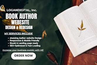 design author website, ebook landing page, and book sales funnel
