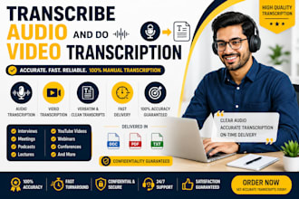 transcribe audio and do video transcription