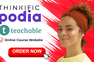 setup design and migrate your thinkific teachable podia online course website