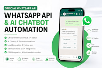 setup official whatsapp API and build whatsapp ai chatbot automation