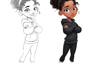 design a 2d cartoon character