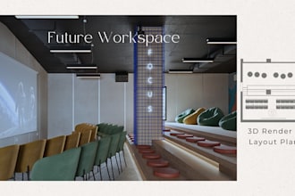 design modern office and coworking interiors