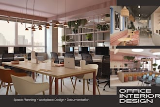 design modern office and coworking interior