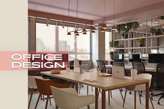 design your office interior with realistic 3d renders