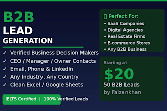 find verified b2b leads and business contact information