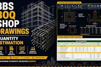 prepare professional shop drawings and quantity estimation