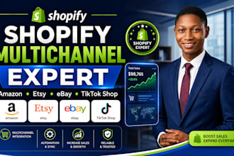 integrate shopify with amazon, etsy, ebay and tiktok shop