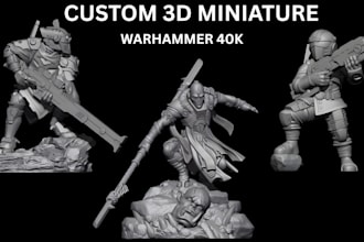 sculpt 3d warhammer 40k 3d miniatures stl file 3d game model dnd for 3d printing