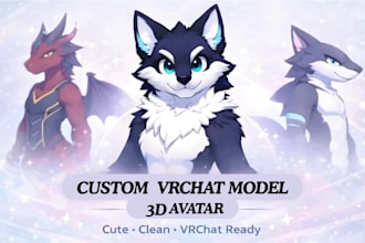 make details custom vrchat avatar furryavatar with accessories for pcvr quest