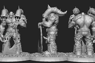 create world of warcraft 3d miniatures, 3d figures 3d warhammer for 3d printing