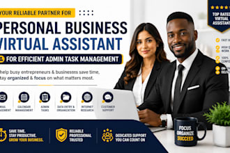 be your personal business virtual assistant for efficient admin task management