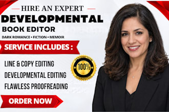 developmental edit, proofread, and format your book for amazon KDP publishing