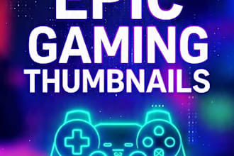 design epic gaming youtube thumbnails that get clicks