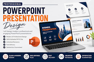 design modern powerpoint slides for business or school