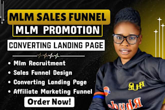 mlm sales funnel, mlm promotion,mlm recruitment, mlm leads,affiliate rercuitment