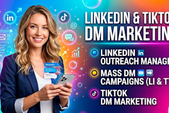 do linkedin mass outreach dm  instagram mass dm and tiktok dm marketing