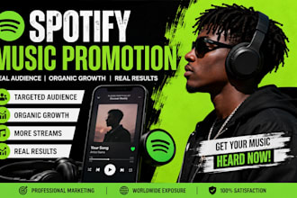 do profession organic spotify music promotion and music ads