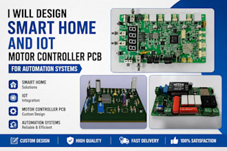design smart home and iot motor controller pcb for automation systems