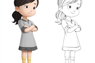 design a 2d cartoon character