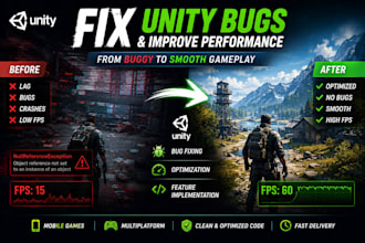 develop, fix and optimize your unity mobile game