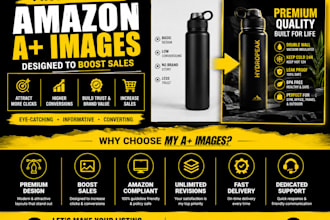 design amazon product infographics and aplus content