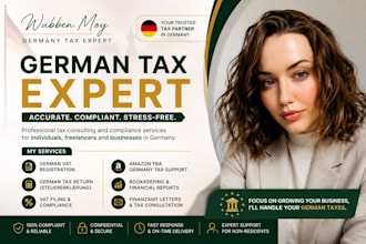 handle german tax return, vat filling and tax consultiing germany