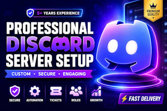 create custom discord server setup gaming nft crypto with bot whop automation